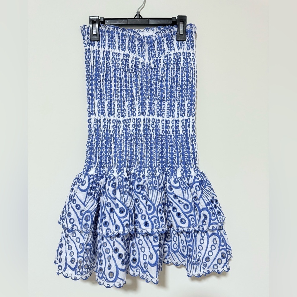 Zoe Sydney Strapless Blue and White Dress. Size S. Like New Condition. - Picture 8 of 8